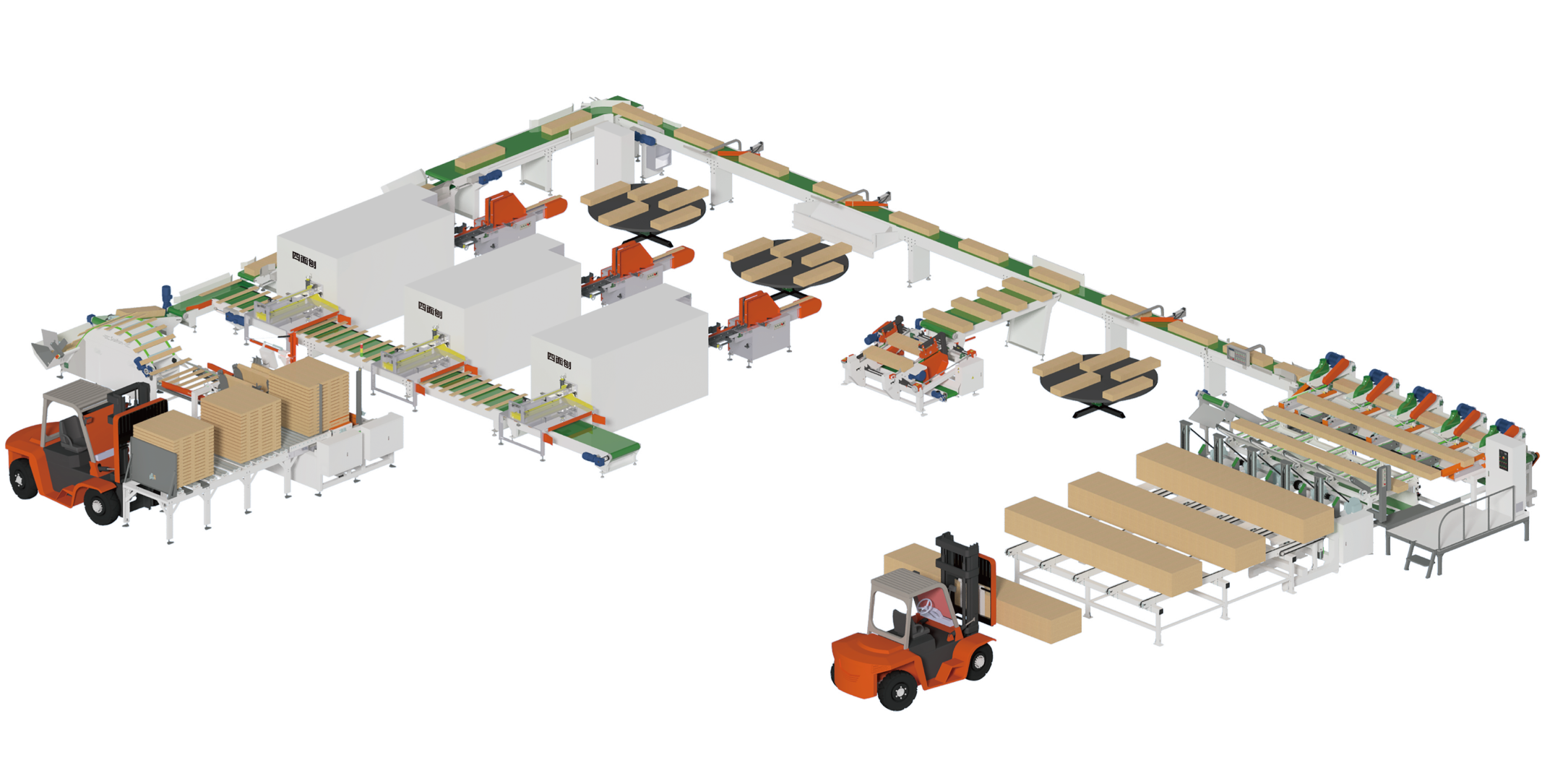 SF8005+木材自動(dòng)化加工生產(chǎn)線